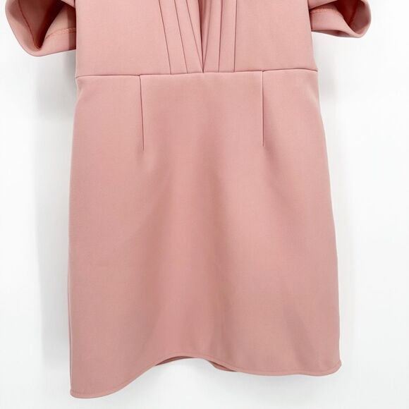 NEW Asos C/MEO On The Level Mini Dress Puff Sleeve Pink Small - Picture 5 of 12